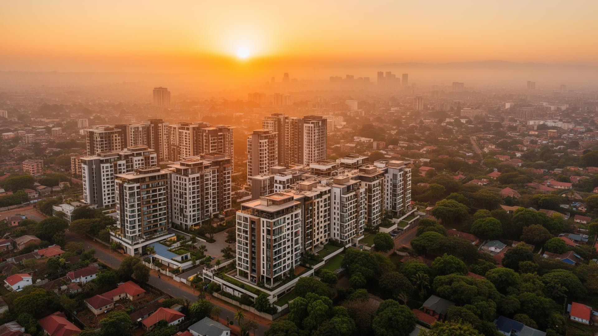 Nairobi skyline at sunset